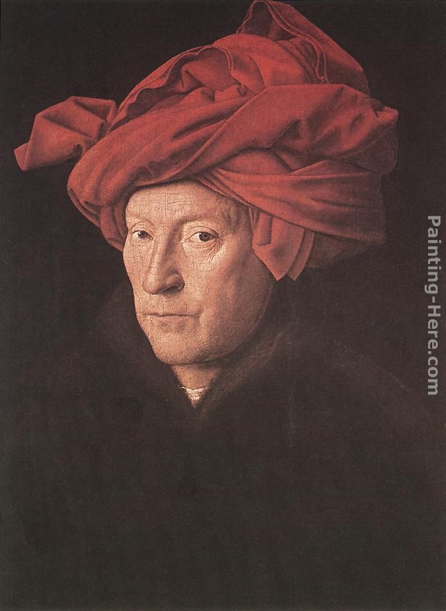 Man in a Turban painting - Jan van Eyck Man in a Turban art painting